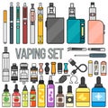 Vaping set vector.