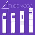 4 vaping tube mods set