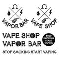 Vapor bar and Vape shop logo