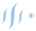 Vapor Halftone Dotted Icon Royalty Free Stock Photo
