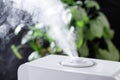 Vapor from humidifier. Electronics. Royalty Free Stock Photo