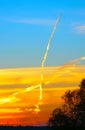 Vapor trail Royalty Free Stock Photo