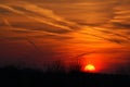 Vapor Trails at Sunset