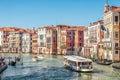 Vaporetto sails on the Grand Canal in Venice, Italy