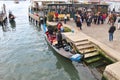 Vaporetto station in Venice, Italy. Royalty Free Stock Photo