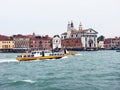 Vaporettos on the Venice Lagoon on Rainy Day, Veneto, Italy