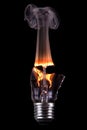 vaporized llight bulb Royalty Free Stock Photo