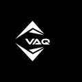 VAQ abstract technology logo design on Black background. VAQ creative initials letter logo concept