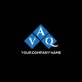 VAQ letter logo design on BLACK background. VAQ creative initials letter logo concept. VAQ letter design