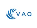 VAQ letter logo design on white background. VAQ creative circle letter logo concept. VAQ letter design
