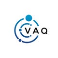 VAQ letter technology logo design on white background. VAQ creative initials letter IT logo concept. VAQ letter design