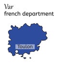 Var french department map