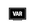 VAR, Video Assistant Referee icon / VAR logo for soccer or football match
