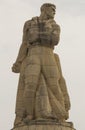 Vara, Bulgaria, September 10 2014 : Stone monument of russian warriors in Sea Garden Varna, Bulgaria, September 10, 2014