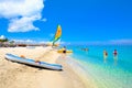 The beautiful beach of Varadero in Cuba on a sunny summer day Royalty Free Stock Photo