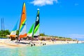 The beautiful beach of Varadero in Cuba on a sunny summer day Royalty Free Stock Photo