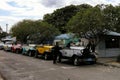 Varadero, Cuba - January 16th, 2012 - Model A taxis