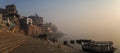 Early morning stroll on the ganga ghats in Varanasi, Uttar Pradesh, India