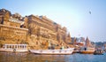 Varanasi or Banaras ganga ghat, Uttar Pradesh, India Royalty Free Stock Photo