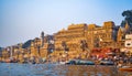 Varanasi or Banaras ganga ghat, Uttar Pradesh, India Royalty Free Stock Photo