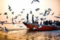 Varanasi or Banaras ganga ghat, Uttar Pradesh, India Royalty Free Stock Photo