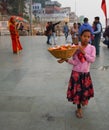 Varanasi or Banaras ganga ghat, Uttar Pradesh, India Royalty Free Stock Photo