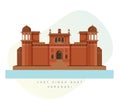Varanasi City - Chet Singh Ghat - Icon Illustration