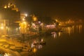 Varanasi flight of steps leading down to Ganges