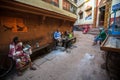 Locals on one of the streets of the ancient city Royalty Free Stock Photo