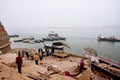 VARANASI, INDIA: Morning wash in the Ganges gather a lot of people of different ages