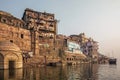 Varanasi, Uttar Pradesh, India. A view from River Ganges of Old