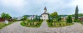 Varatec monastery during a cloudy day in Romania Royalty Free Stock Photo