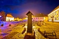 Varazdin baroque architecture square evening view