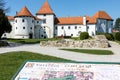 Varazdin, Croatia Ã¢â¬â April 2022. a picturesque historical castle of the medieval old town of Varazdin