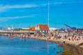 Varberg, Sweden, July 12, 2022: Beach in Swedish town Varberg Royalty Free Stock Photo