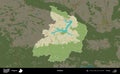 Varbitsa highlighted, Bulgaria. Topographic Humanitarian Royalty Free Stock Photo
