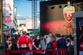 Vardar fans waiting for the Champions.