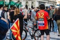 Vardar fans waiting for the Champions.