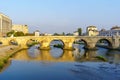 Vardar River and the Stone Bridge, Skopje Royalty Free Stock Photo