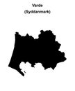 Varde outline map Royalty Free Stock Photo