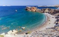Vardia beach, Folegandros island, Cyclades, Greece.