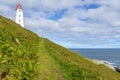 Vardo Lighthouse on the arctic bird colony island Hornoya, Finnmark, Norway