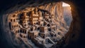 Vardzia cave monastery, AI generated image Royalty Free Stock Photo