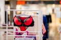 Vareity of bra hanging in lingerie underwear store. Advertise, Sale, Fashion concept Royalty Free Stock Photo