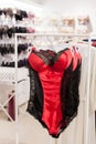 Vareity of bra hanging in lingerie underwear store. Advertise, Sale, Fashion concept Royalty Free Stock Photo