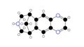 varenicline molecule, structural chemical formula, ball-and-stick model, isolated image autonomic drugs