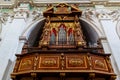 Varenna, lake Como, Italy September 20, 2019. Stunning interior of the Italian Cathedral. Organ