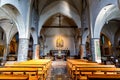Varenna, lake Como, Italy September 20, 2019. Stunning interior of the Italian Cathedral