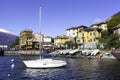 Varenna-Lecco Lake-Marina springtime view. Color image