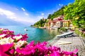 Varenna small italian village, Lake Como  in Northern taly Royalty Free Stock Photo